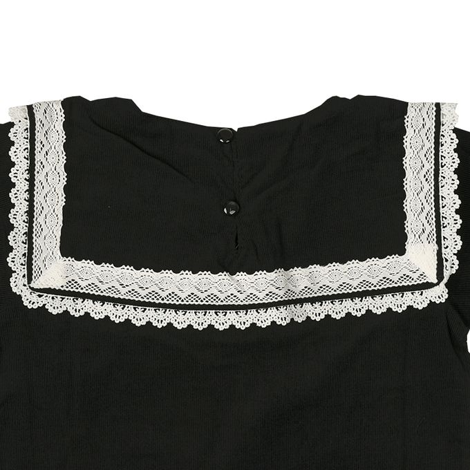 akachan honpo - 水手領洋裝-黑色