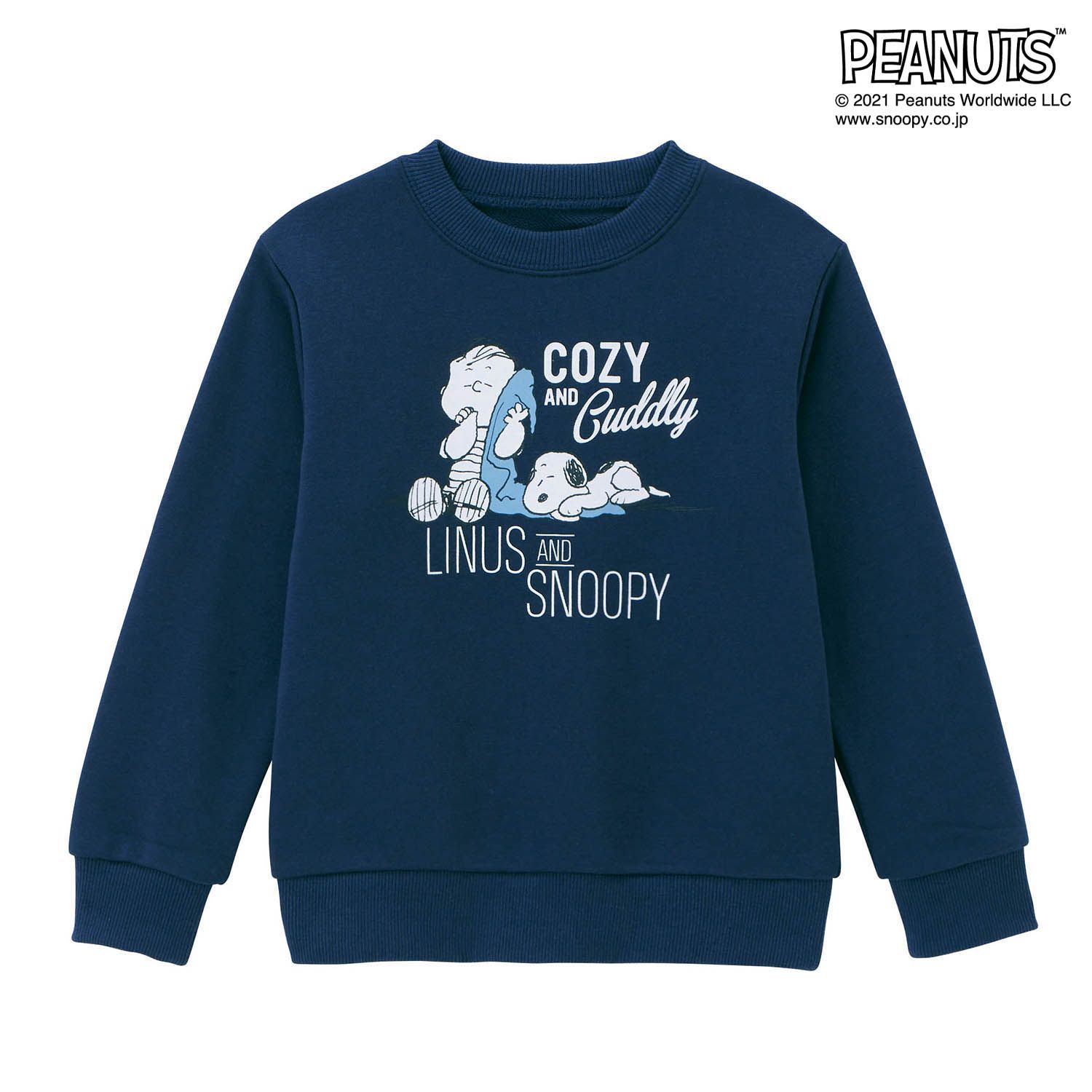 日本千趣會 - 史努比裏毛長T-午覺-深藍