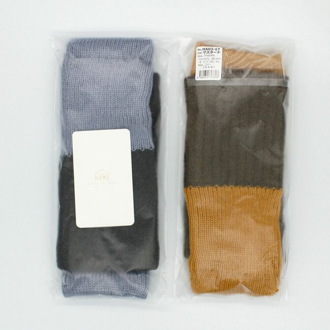 日本女裝代購 - 日本製 羊毛混絲綢保暖半截手套-莓果紫x淺杏 (F)