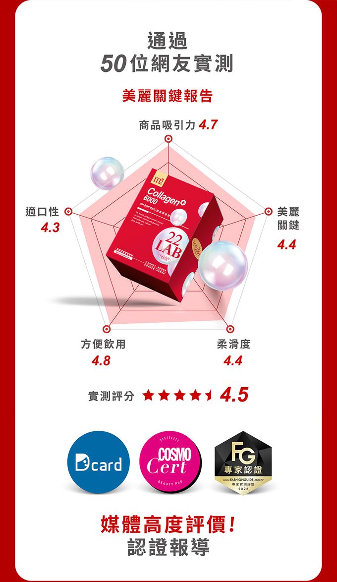 【M2輕次方】22LAB超能膠原飲x5盒(8入/盒)