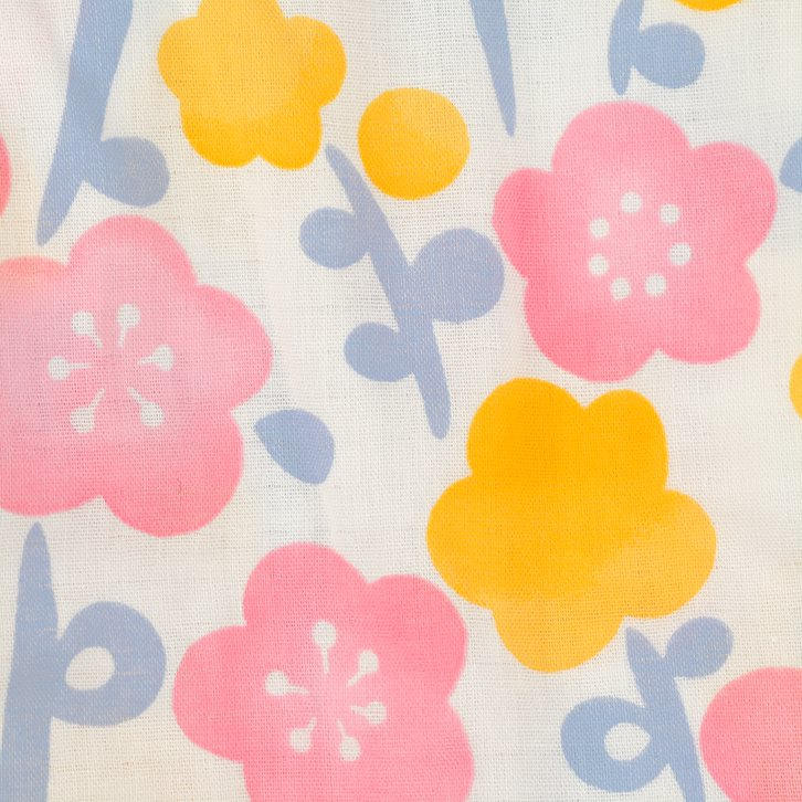 akachan honpo - 甚平包屁衣-小花-米白色