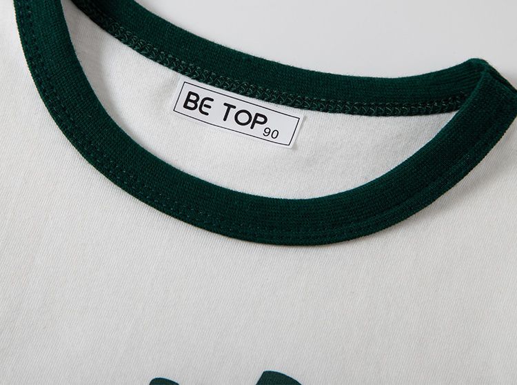 BE TOP - 純棉短袖上衣-肚子餓的迷彩暴龍-米白色