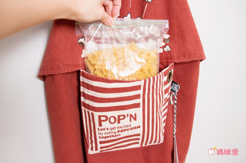 日本代購 - 印度棉質感兒童料理圍裙(可調尺寸/收納)+頭巾兩件組-美式露營插畫-灰橘 (100-160cm)