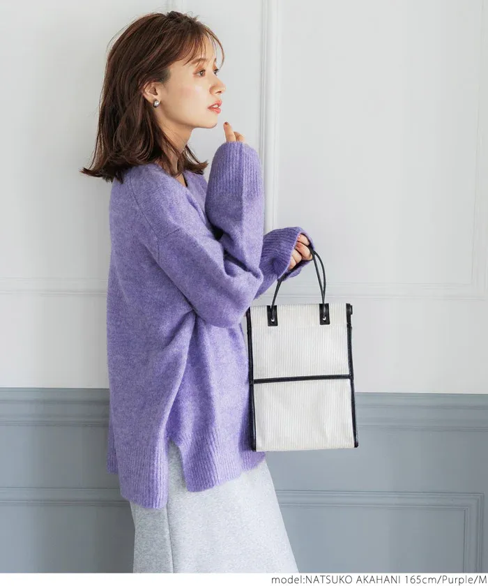 日本 COCA - ふあふあ 柔軟百搭針織毛衣-圓領-草綠