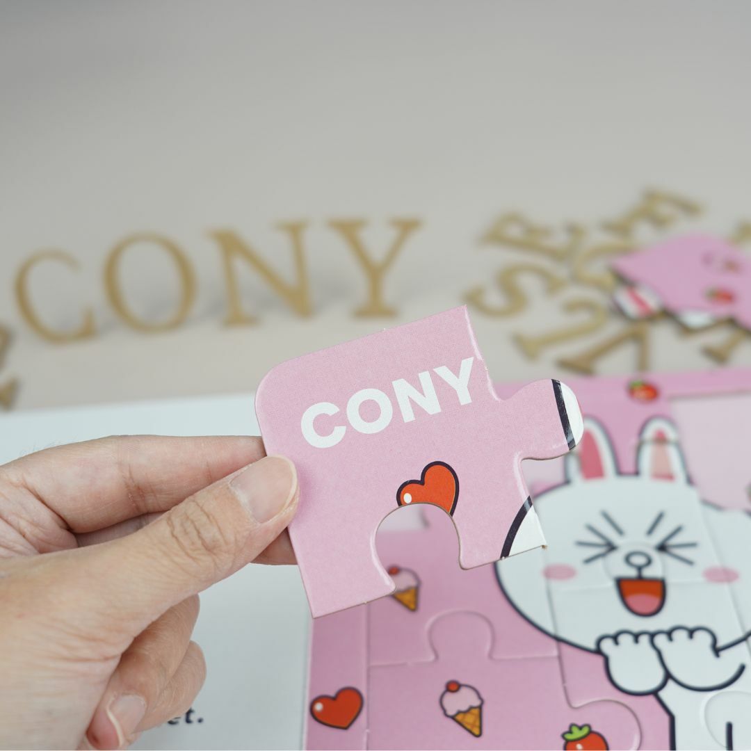 LINE FRIENDS系列小寶貝認知拼圖書-五彩繽紛的顏色 (點讀版)~4-16片進階式幼兒拼圖-單本厚紙拼圖書