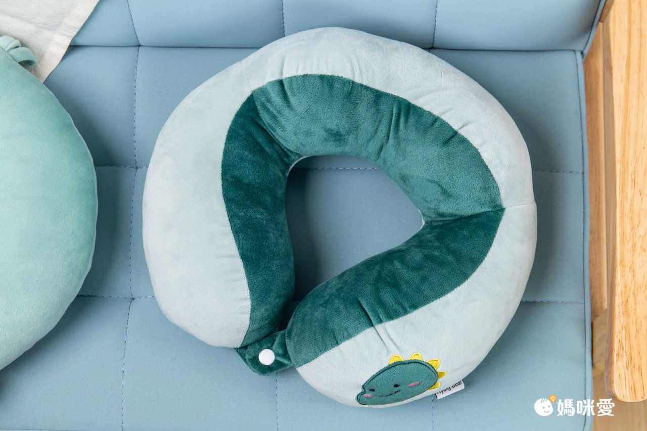 刺繡U型護頸枕(立體款)-貓咪-黃色 (28x28x10cm)