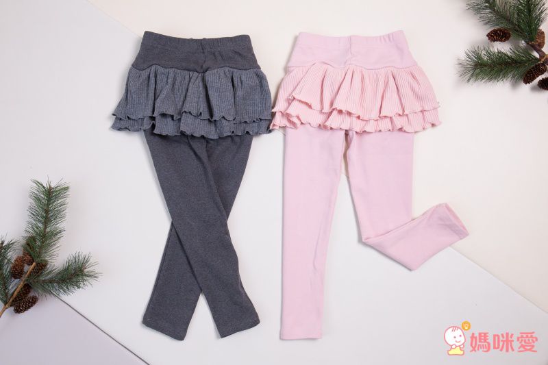 FANMOU - 內搭褲裙-花邊裙擺-粉色