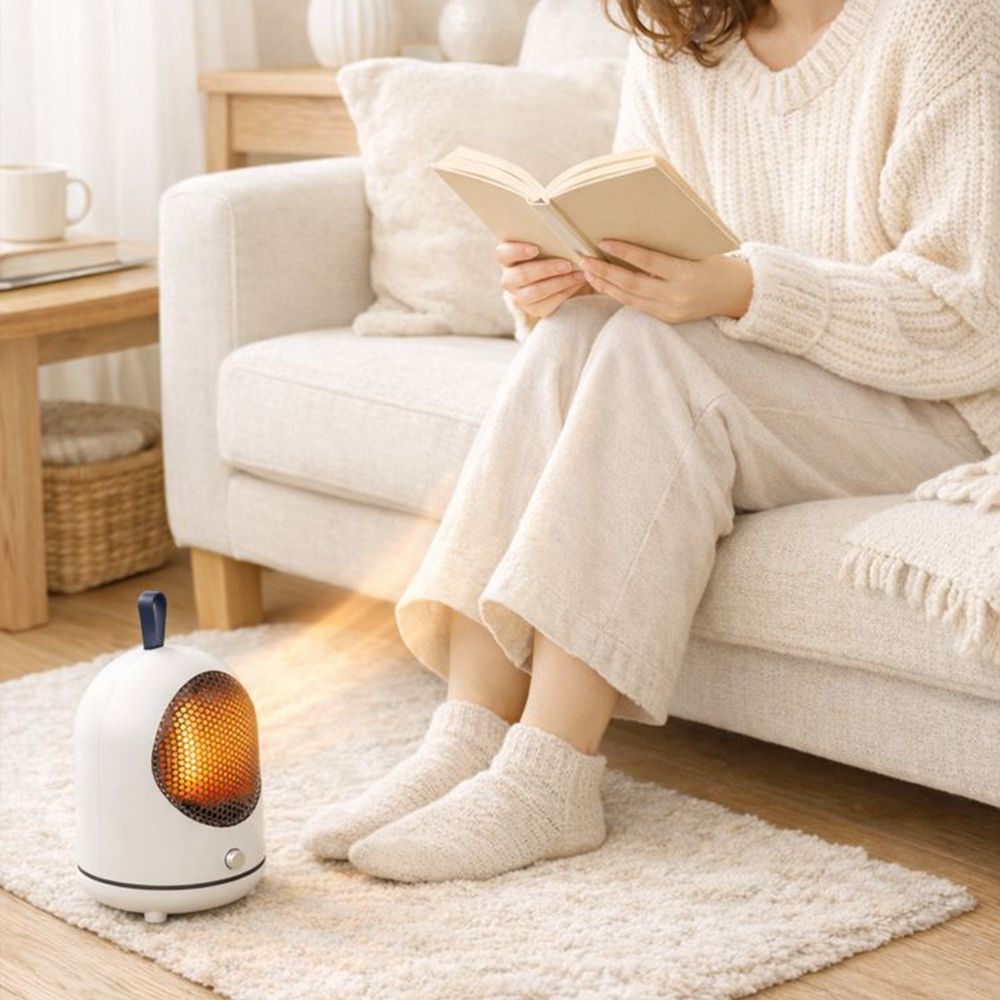 桌面迷你暖風機-暖暖艙-白色/黑色