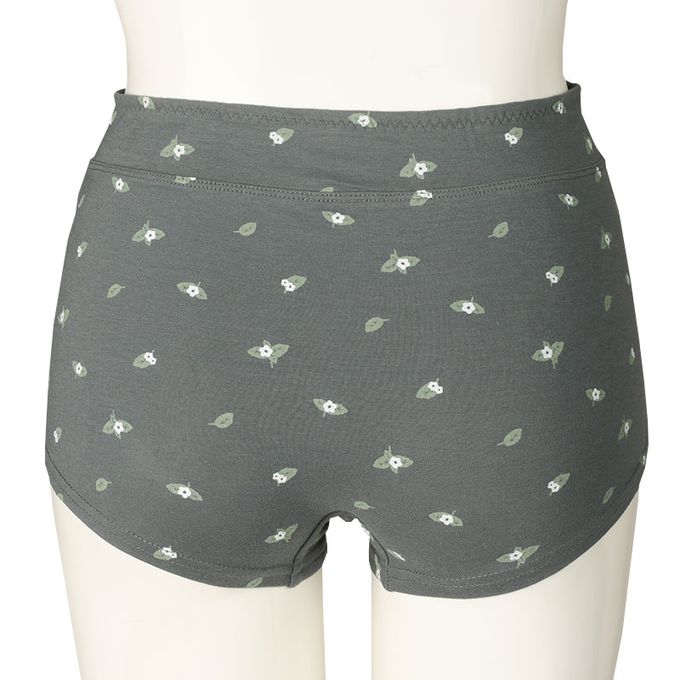 akachan honpo - 內褲 產後也可穿-小花-深灰色