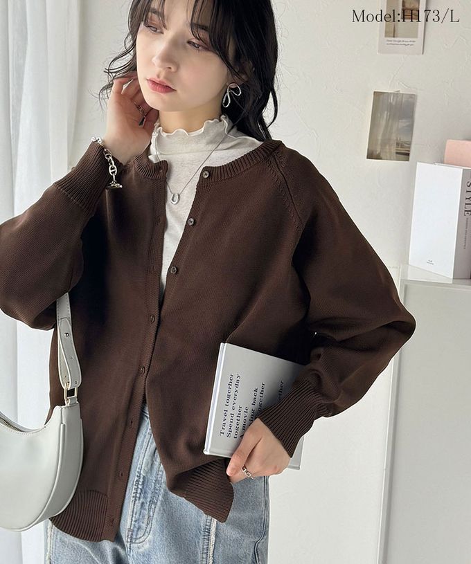 日本 Classical Elf - [必收款] 2WAY輕量百搭薄針織外套-咖啡