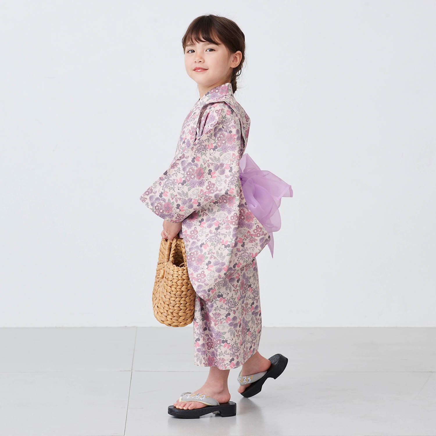 日本千趣會 - 迪士尼 可當洋裝穿的2 WAY浴衣組合-冰雪奇緣-水藍