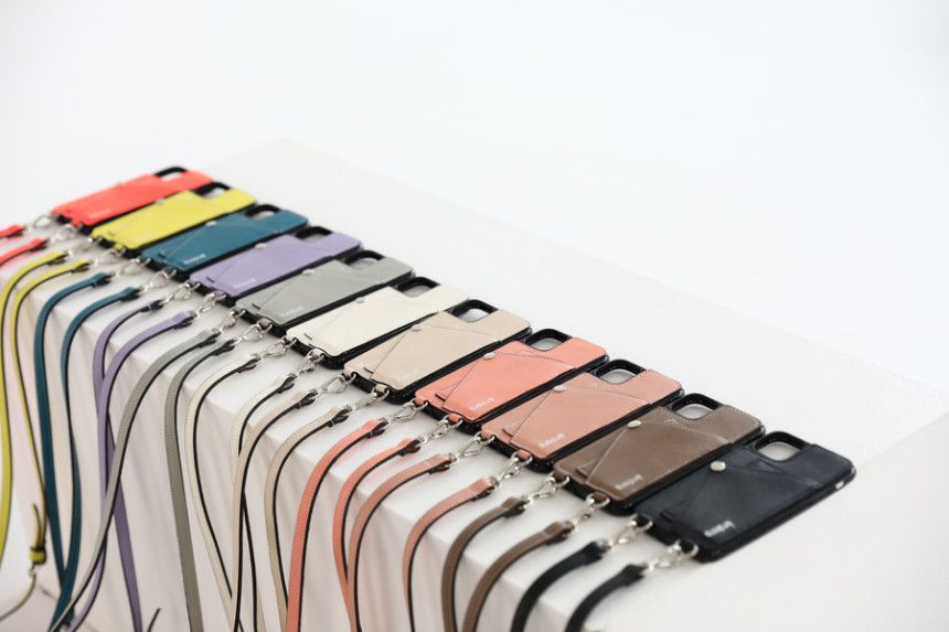 韓國 ARDERE - 附卡夾背繩防摔手機殼-薰衣紫