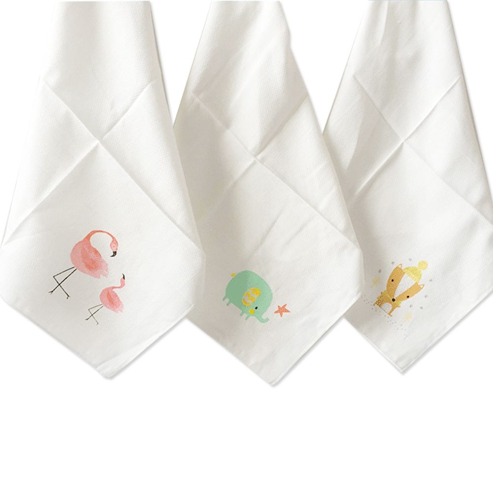 5條入-寶寶手帕 高密度紗布巾 小手帕 多用小方巾-花色隨機5條入