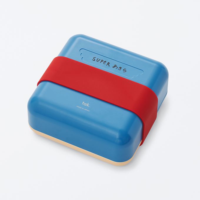 日本 TAK - 食育英雄便當盒-魚魚英雄(藍)