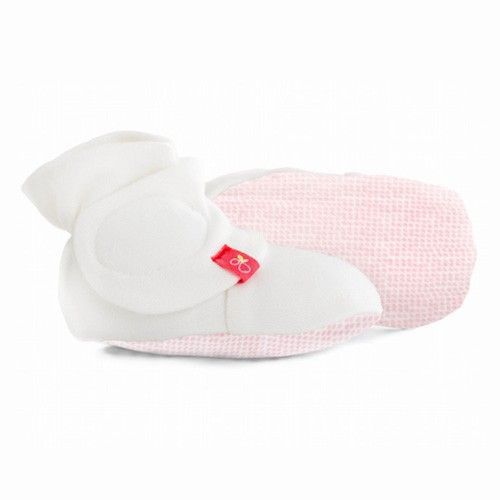 美國 GOUMIKIDS - 有機棉嬰兒腳套-粉紅點點