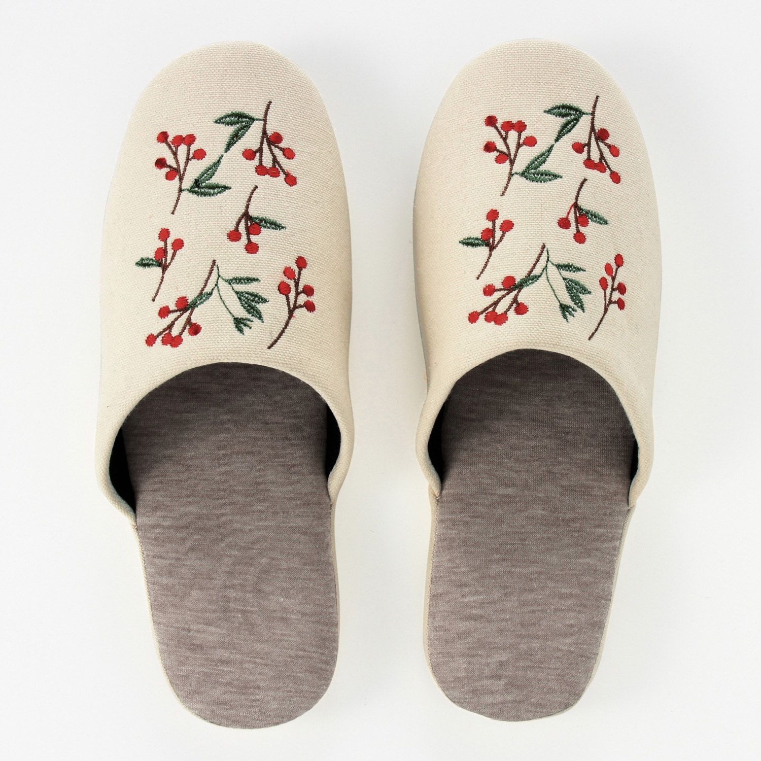 日本千趣會 - 可機洗 刺繡典雅室內拖-自然之樹-深藍