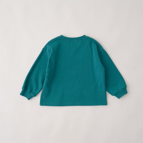 日本 b-ROOM - 裏毛定番英文印花長袖上衣-炭灰