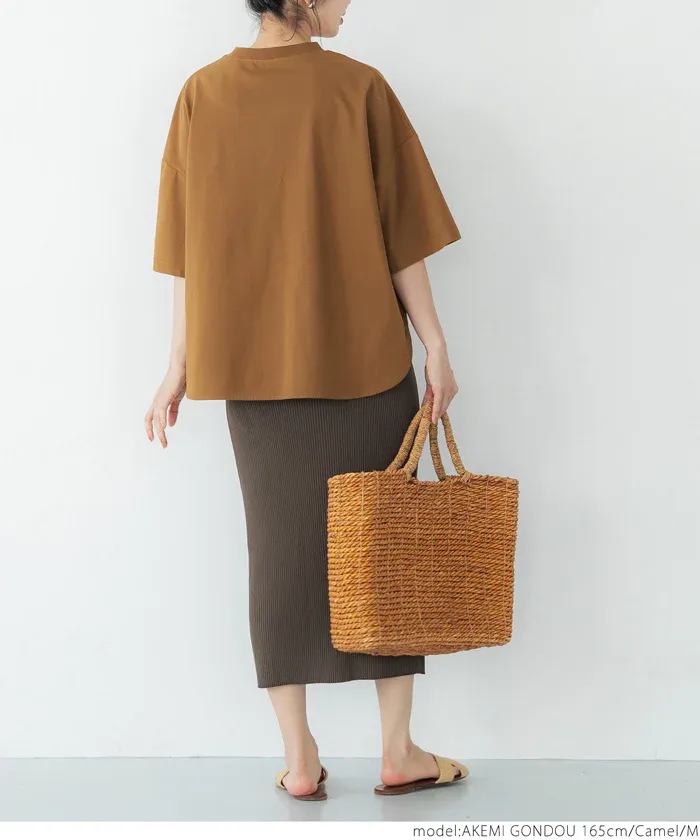 日本 COCA - 100%美國棉 落肩寬袖上衣-米白