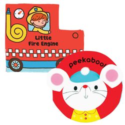 K's Kids - 布書兩入組-小小消防車+動物躲貓貓