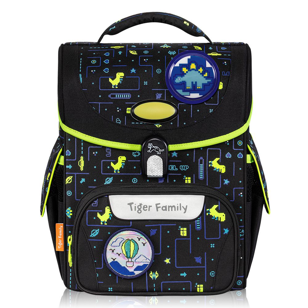 小學者超輕量護脊書包-恐龍迷宮(安全燈Pro2S)-(贈品：文具2件(文具組+作業袋)-博派聯盟)-花色送完以其他樣式替代 不另行通知