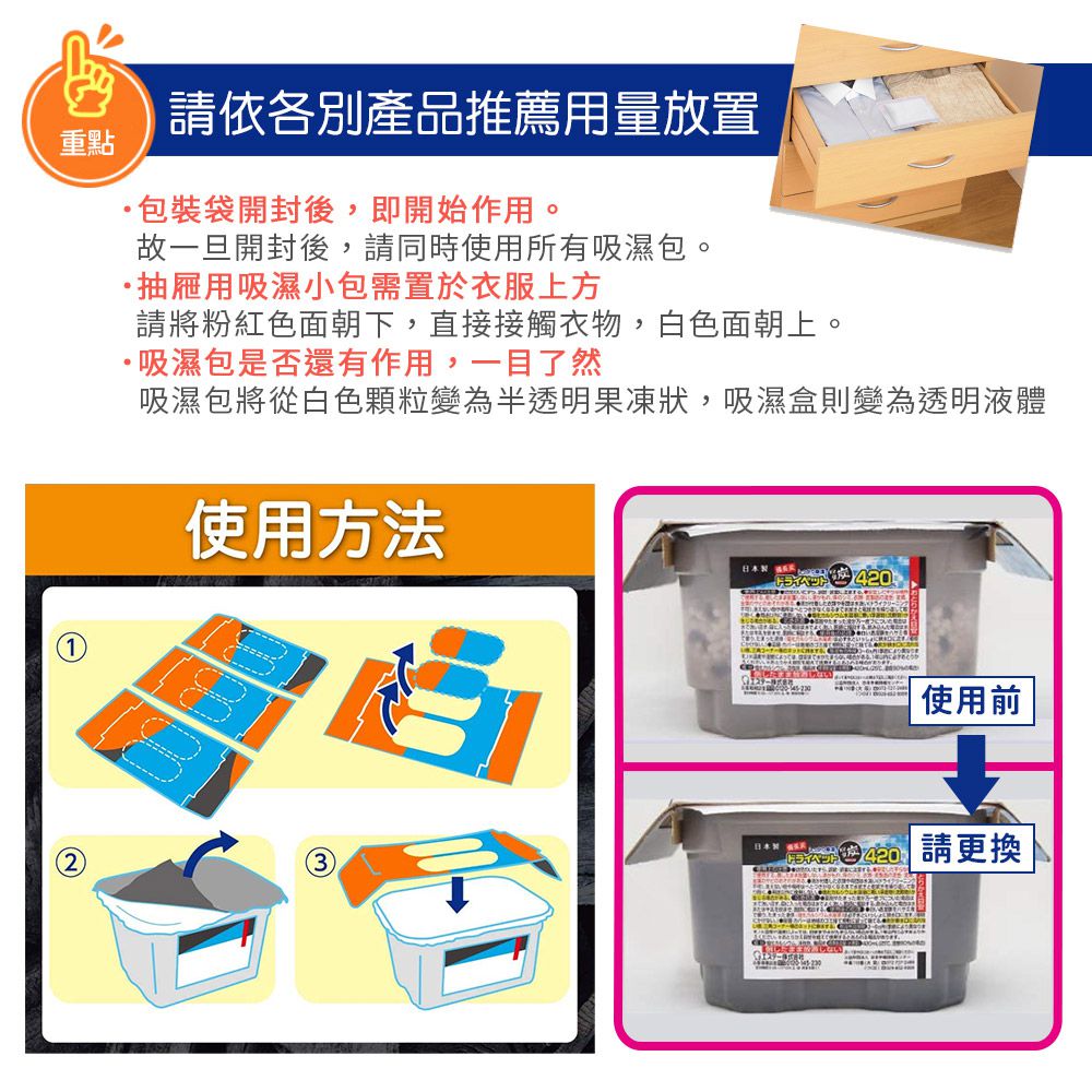 日本 ST 雞仔牌 - 備長炭吸濕盒(420ml x 3入)