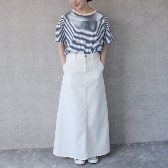 日本女裝代購 - 經典厚磅A字牛仔長裙(高個媽咪推薦)-海軍藍