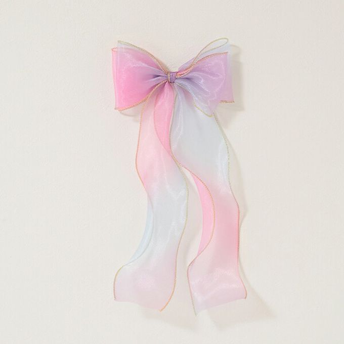 日本 Lycee mine - 夢幻極光緞帶髮夾-藍紫系