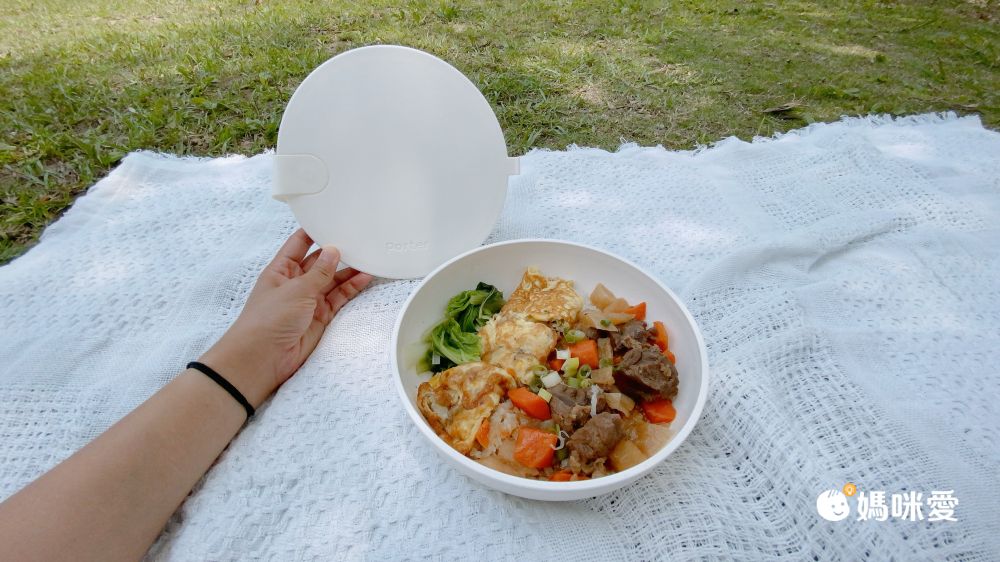 美國 W&P - 綁帶扣 陶瓷餐盒-奶油白-1L