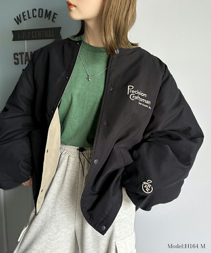 日本 Classical Elf - Java聯名 LOGO刺繡防風鋪棉休閒外套-米杏