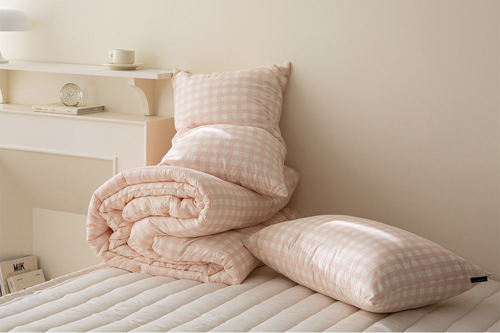 韓國 Maatila - 可水洗超細纖維桃皮感棉被-草莓果凍