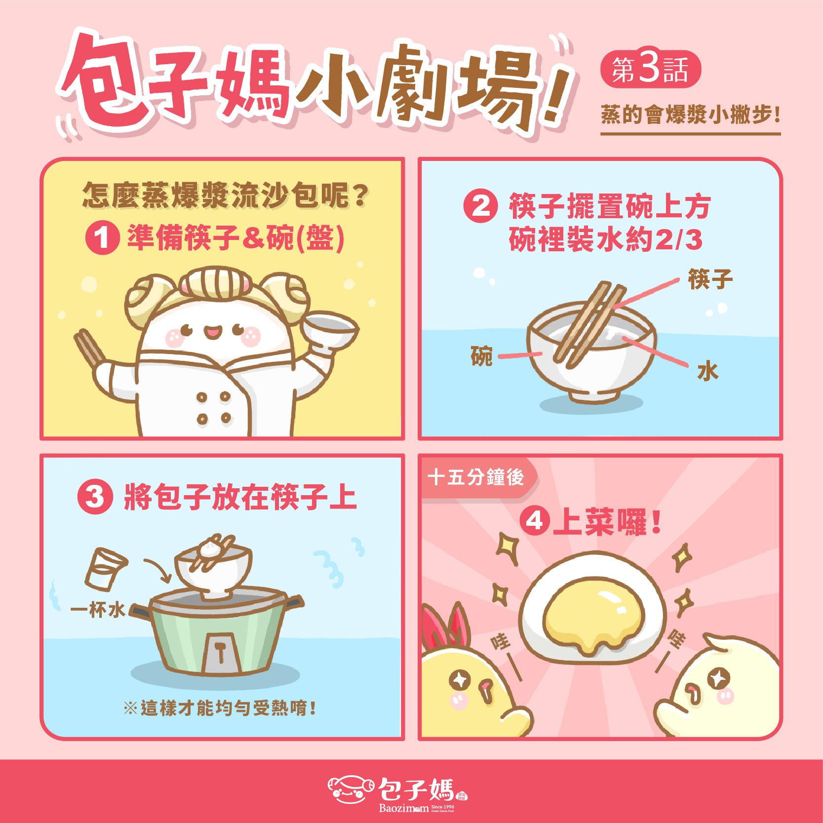 包子媽 - 爆漿流沙包-6入-45±5 克