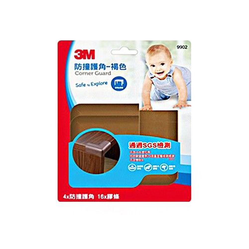 美國 3M - 兒童安全防撞護角/桌角護墊-褐色 (7x7x3cm)