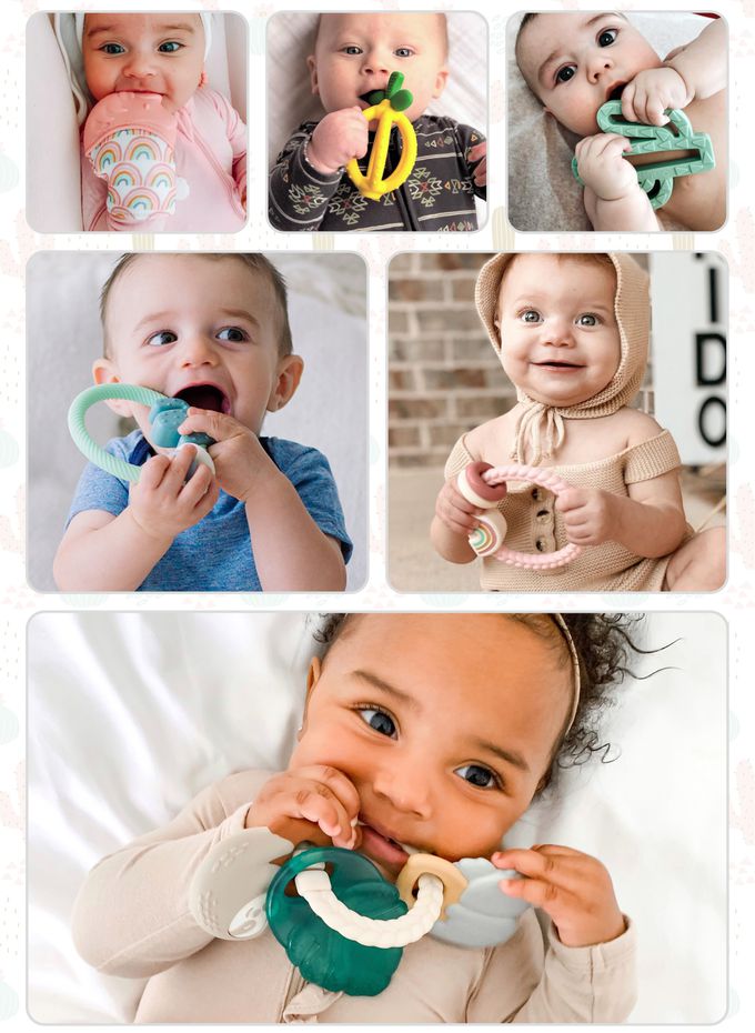 美國Itzy Ritzy - 柔棉手腕搖鈴-呆萌恐龍