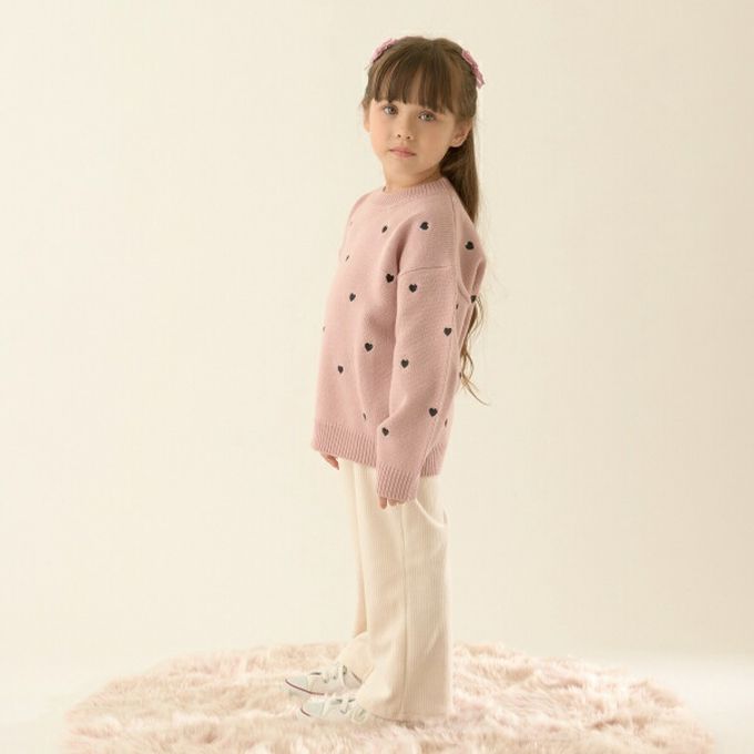 日本 Lycee mine - 可機洗 低調刺繡印花針織上衣-奶黃