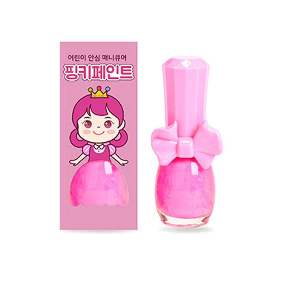 韓國 Pink Princess - 可撕式水性指甲油-草莓汽水(螢光色系）