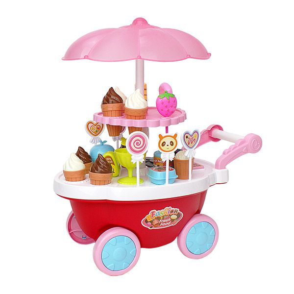 酷比樂 - 【家家酒玩具】聲光冰淇淋手推車 5962A