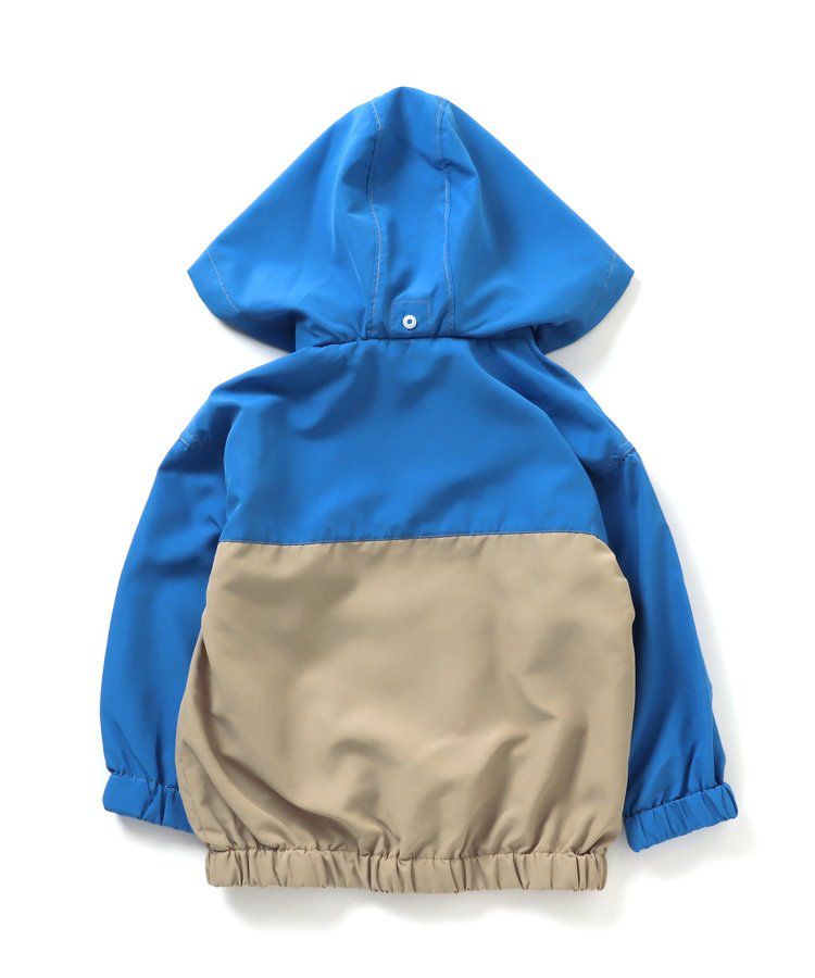 日本 BREEZE - 潑水加工 繽紛連帽防風外套-萊姆