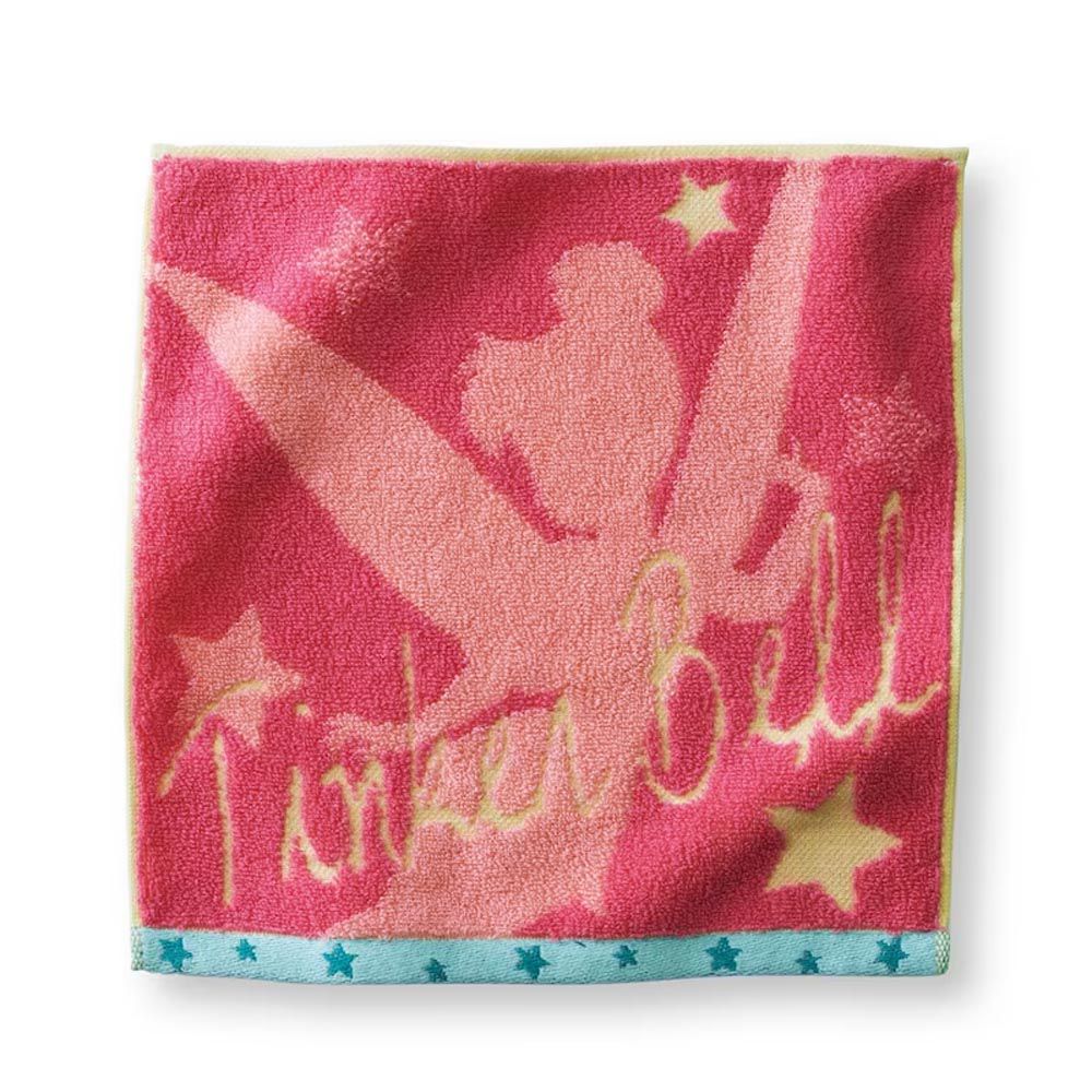 日本千趣會 - 迪士尼 日本製今治純棉抗菌除臭方巾-小叮噹仙子-粉色系 (25×25cm)