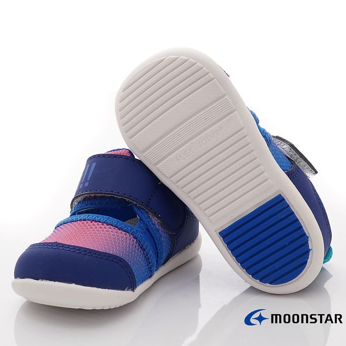 Moonstar日本月星 - 寶寶休閒機能學步鞋-MSB1335藍(寶寶段)-學步鞋-藍