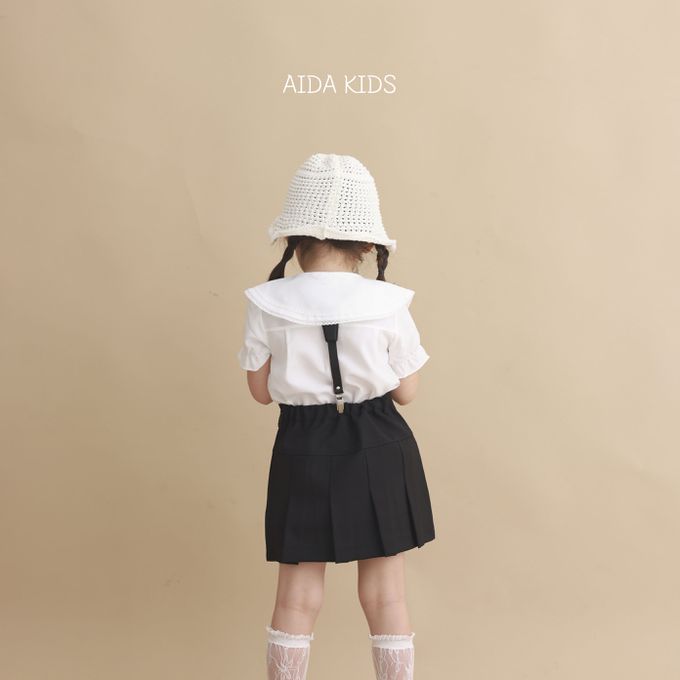 韓國 AIDA - 率性裝飾側拉鍊抓褶短裙-黑