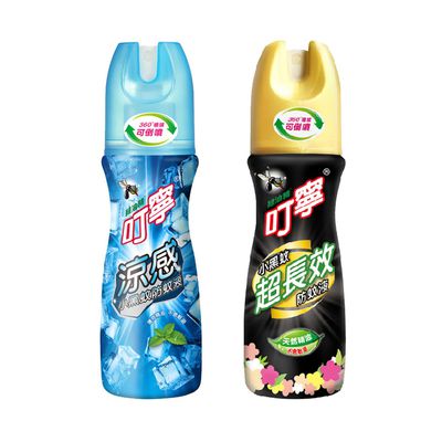 叮寧 - 小黑蚊超長效防蚊液/可倒噴-90ml*1+涼感小黑蚊防蚊液/可倒噴-90ml*1