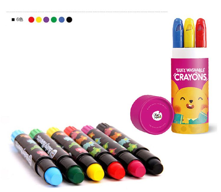 JarMelo 原創美玩 - 兒童絲滑蠟筆(6色)