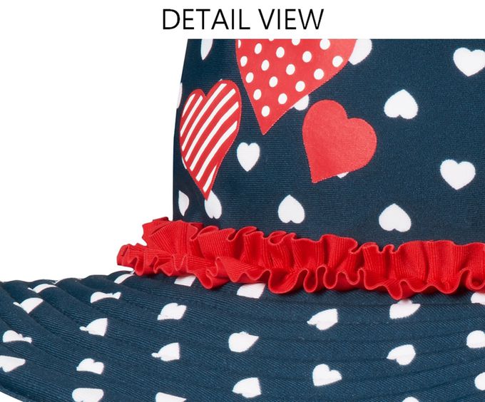 德國Playshoes - 抗UV防曬水陸兩用漁夫帽-愛心