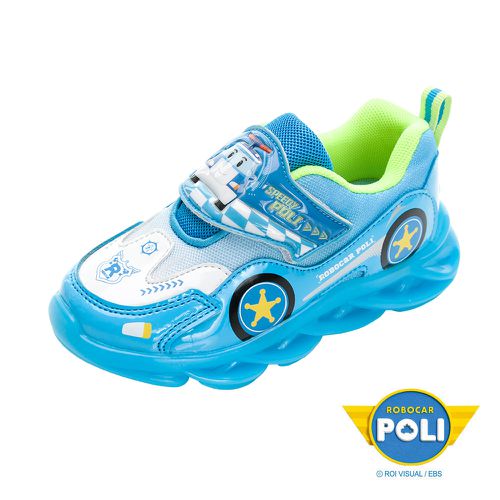 POLI 波力救援小英雄 - POLI 童款 電燈運動鞋 POKX34166-柔軟舒適4D鞋墊-藍-(小中童段)
