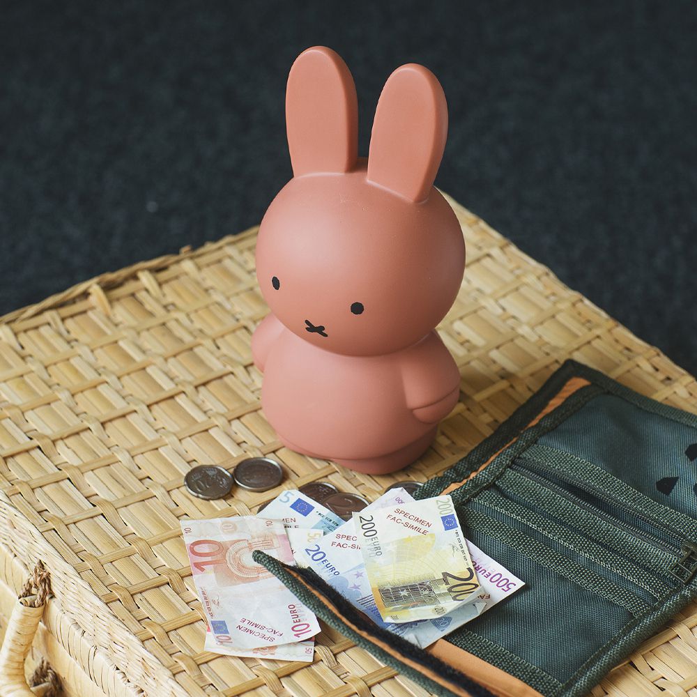 Miffy米菲兔莫蘭迪公仔存錢筒(中號)-紅棕色