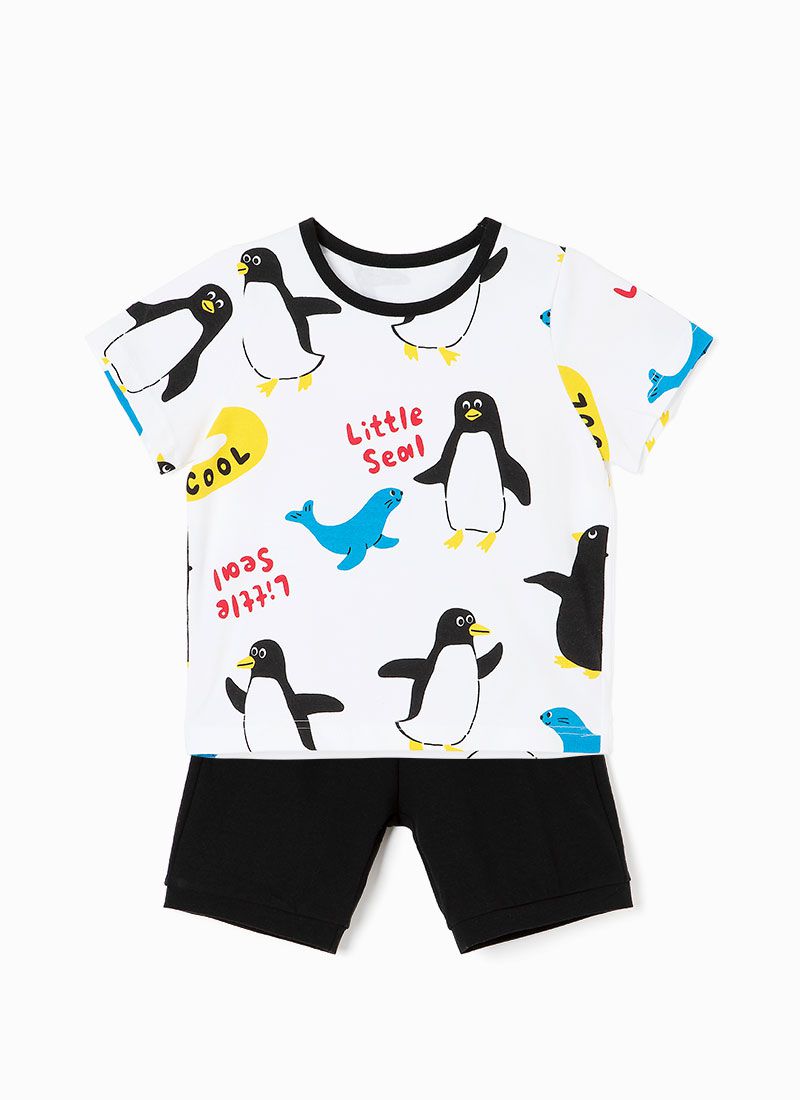 韓國 OZKIZ - 企鵝海獅好友短袖套裝