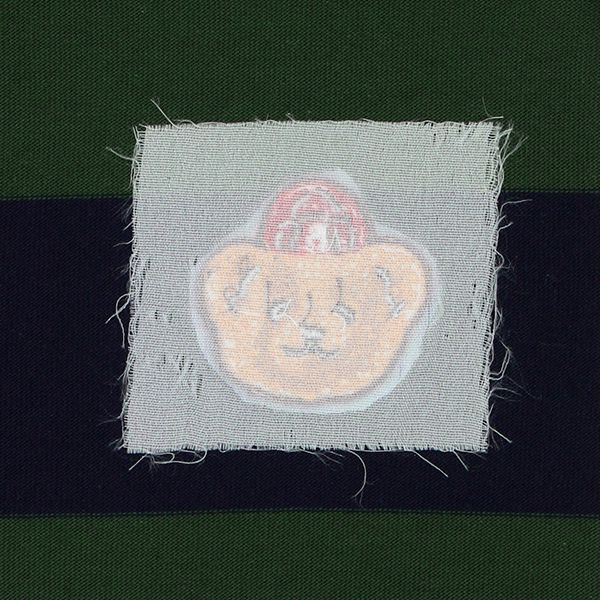 日本 petit main - 美式足球風氣質長袖POLO衫-刺繡小熊-黑米杏