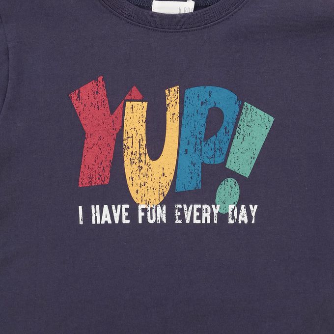 日本 b-ROOM - 防污速乾印花短袖上衣-英文logo-青翠綠