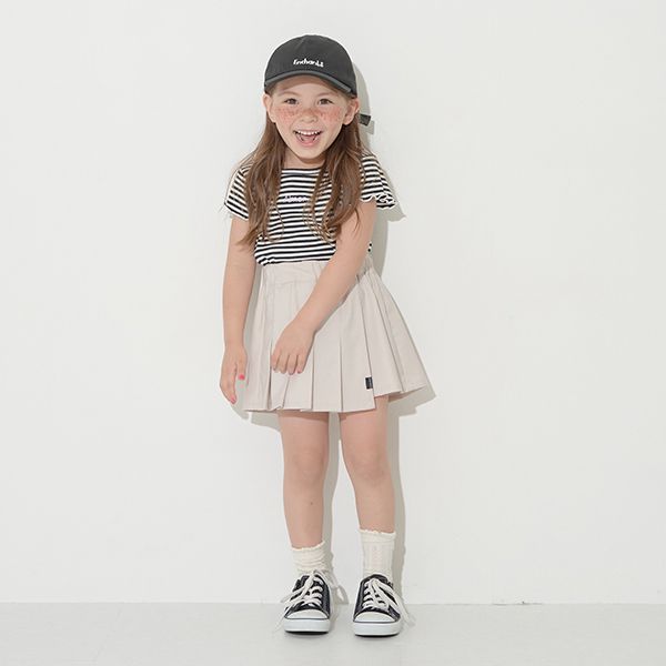 日本 Lycee mine - 迷你刺繡羅紋捲邊時尚短上衣-奶油黃