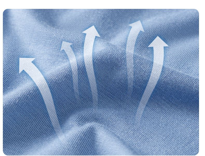 莫代爾薄款圓領無袖家居服套裝/空調服-藍色